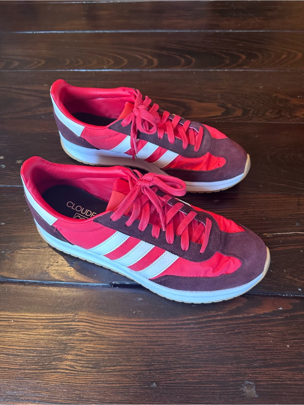 adidas Men’s Run 70s 2.0 Retro Runner Sneakers - Red/White/Brown
